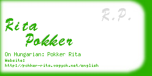 rita pokker business card